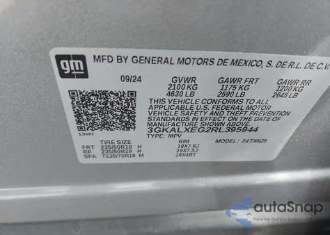 2024 GMC Terrain Awd Denali from USA, damaged, VIN 3GKALXEG2RL395944